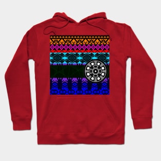 mandala pattern in totonac art in ecopop wallpaper Hoodie